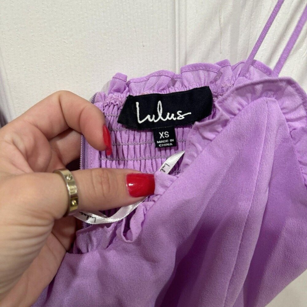 Women’s Celebration Lavender Ruffled Skater Dress Purple Size Xsmall Xs - Picture 3 of 8
